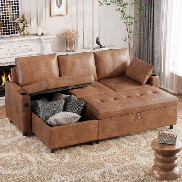 #1 Leather Sofa Bed