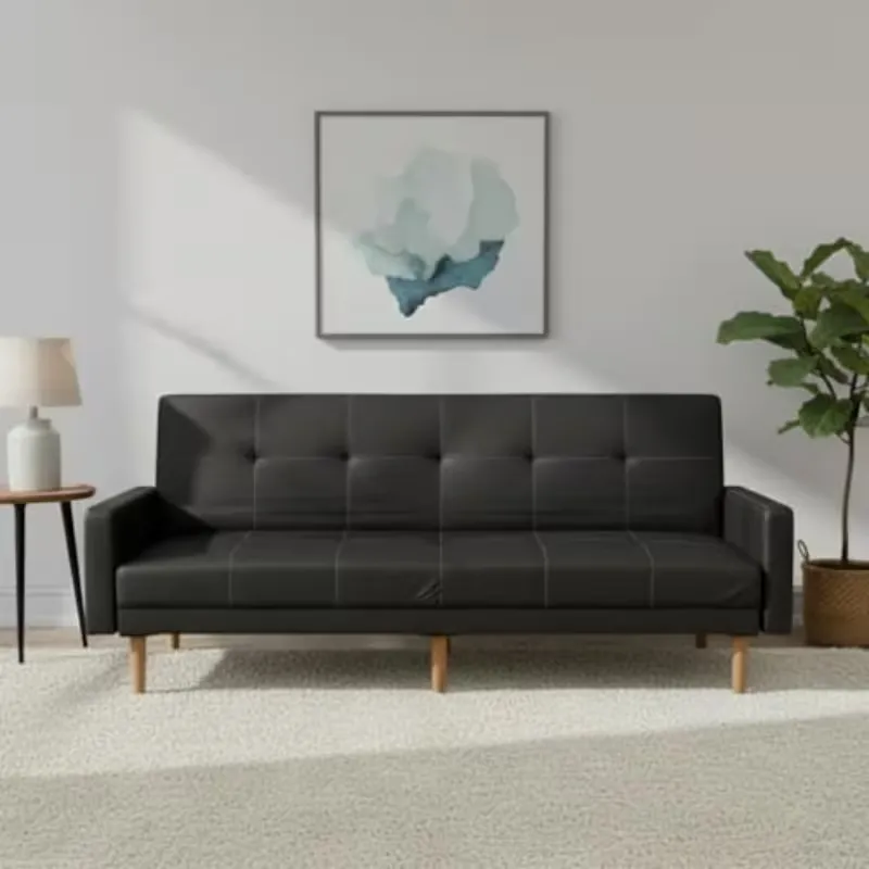 3-Seater Corner PU Leather Sofa Bed