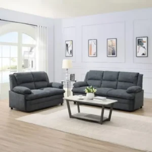 3-Seater Corner Sofa Bed Champagne Vinyl