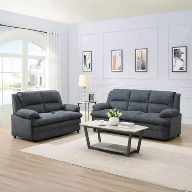 3-Seater Corner Sofa Bed Champagne Vinyl