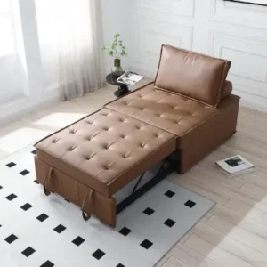 Classic Foldable Leather-made Sofa Beds