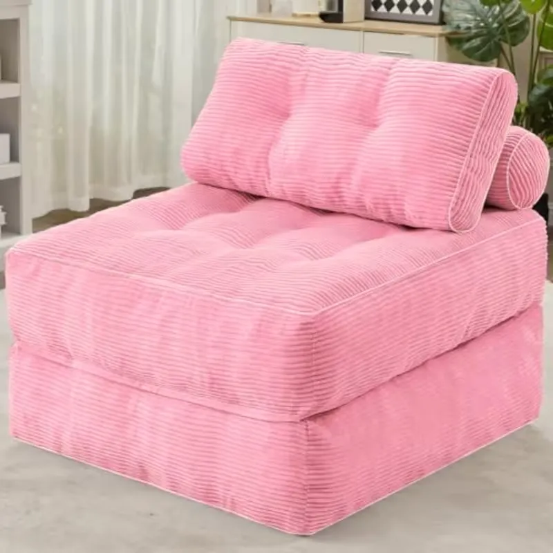 Corner Sofa Bed Folding Sleeper Pink
