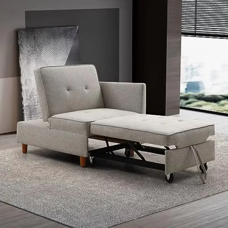 Corner Sofa Bed Multi-Position Grey Black