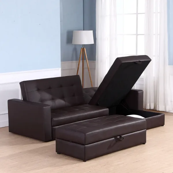 Elegant Leather Sofa Bed
